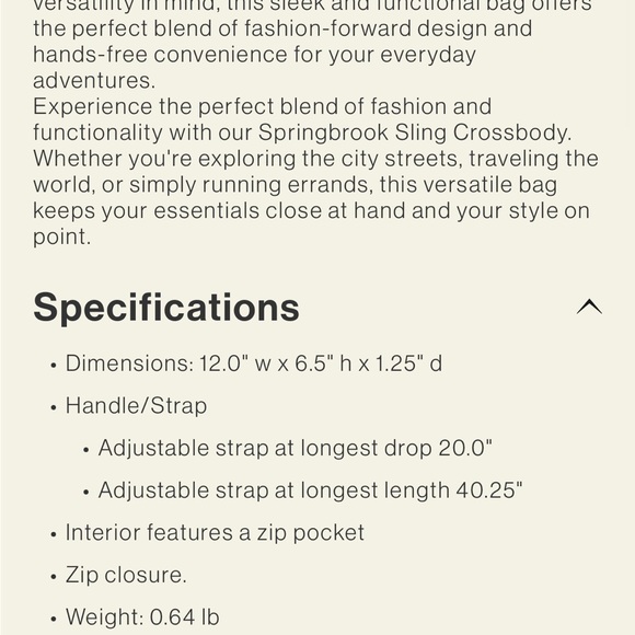 NWOT VERA BRADLEY Springbrook Sling Crossbody Leather bag - Picture 11 of 11